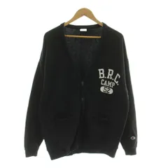 チャンピオン CHAMPION カーディガン M 黒 ブラック ロゴプリント Vネック 長袖 CWSX005 /DUのサムネイル