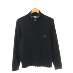 アルマーニ コレツィオーニ ARMANI COLLEZIONI 刺繍入り ニット ジャケット ニットブルゾン 46 ネイビー /DF ■OS ■ADのサムネイル