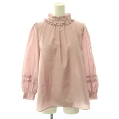トゥービーシック TO BE CHIC 近年モデル ブライトクロスブラウス 長袖 プルオーバー 40 ピンク /DO ■OSのサムネイル