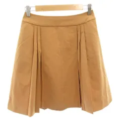 フォクシーニューヨーク FOXEY NEW YORK ミニスカート プリーツ フレア 38 キャメル /FFのサムネイル