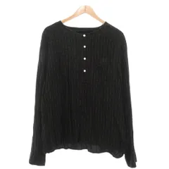 サタデーズサーフ SATURDAYS SURF NYC ヘンリーネックシャツ カットソー 長袖 ウィンドウペン チェック 格子柄 XL 黒 ブラック 黄 イエロー /NUのサムネイル