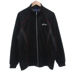 アシックス asics ジャケット ジャージ L 黒 ブラック 長袖 スタンドカラー /ML ■ECF004のサムネイル