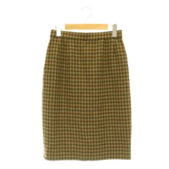 クロエ CHLOE vintage コロネット 千鳥格子スカート ウール カシミア混 42 カーキ /MY ■OSのサムネイル