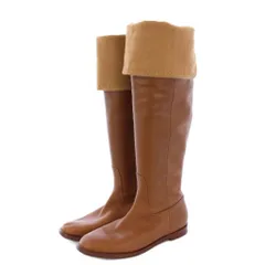 マックスマーラ MAX MARA ロングブーツ カーフレザー ローヒール 37 ブラウン /KHのサムネイル