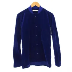 ノンネイティブ nonnative TRAINER SHIRT C/R VELVET ジャケット アウター ショート丈 ストレッチ ベルベット 切替 ワンカラー 青 ブルー NN-S3210 /BBのサムネイル