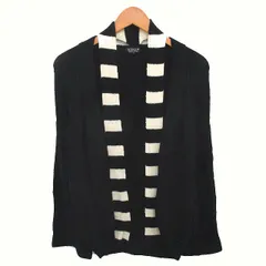 ソニア ソニアリキエル SONIA SONIA RYKIEL カーディガン ニット トッパー ボーダー 厚手 ウール 長袖 38 黒 ブラック /TT■ECD004のサムネイル