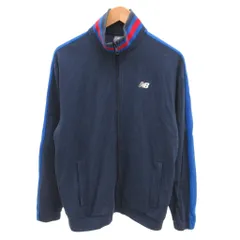 ニューバランス NEW BALANCE トラックジャケット 上着 S 紺 ネイビー 長袖 スタンドカラー サイドライン /ILのサムネイル