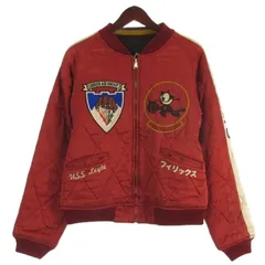 トイズマッコイ TOYS McCOY × フィリックス31 明仙縫製 グラムス社 SOUVENIR JACKET USS CV-32 LEYTE スーベニア ジャケット リバーシブル 刺繍 レッド Lのサムネイル
