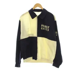 パーリーゲイツ PEARLY GATES ジャケット 上着 M ベージュ 紺 ネイビー シャツカラー 長袖 /LPのサムネイル