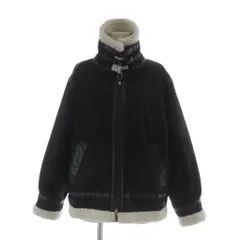 ナイスクラップ NICE CLAUP ブルゾン ジャケット 上着 F 黒 ブラック 長袖 スエード スタンドカラー ボア ベルト装飾 /GR ■GY60のサムネイル