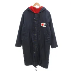 チャンピオン CHAMPION ベンチコート 裏ボア ロゴ M 紺 ネイビー /JS ■ECA001のサムネイル