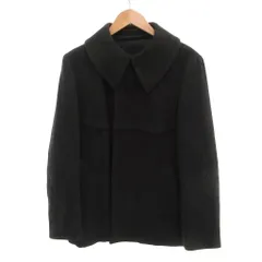 ズッカ zucca ジャケット ステンカラー M 黒 ブラック ビッグカラー フライフロント /SJ ■ECE003のサムネイル