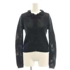 レッド ヴァレンティノ RED VALENTINO カーディガン ニット フラワーモチーフ M ブラック /DF ■GY11のサムネイル