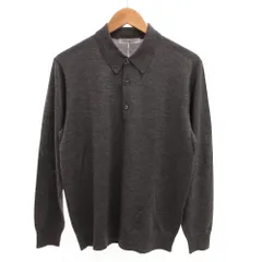 アーバンリサーチ ドアーズ URBAN RESEARCH DOORS LIFE STYLE TAILOR タグ付き マシンウォッシャブルハイゲージニットポロシャツ 長袖 ウール M グレー /JSのサムネイル