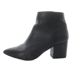 スティーブマデン STEVE MADDEN アンクルブーツ ショート チャンキーヒール ポインテッドトゥ レザー 8 ブラック /YO22のサムネイル