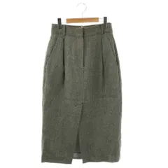 ティビ tibi ロングスカート タイト スリット ウール 2 黒 グレー /CX ■GY60のサムネイル