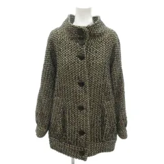 ハッシュアッシュ HusHusH 美品 ジャケット 3 黒 ブラック 白 ホワイト スタンドカラー 編み込みデザイン  511-49207 /HW ■GY60のサムネイル
