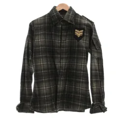 フランシストモークス FranCisT MOR.K.S ネルシャツ 2 灰色 グレー チェック柄 長袖 ワッペン /SC ■GY74のサムネイル