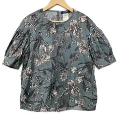 S Max Mara(マックスマーラ) 半袖カットソー サイズ42 M レディース美品  - ダークグレー×黒×マルチ クルーネック/花柄のサムネイル