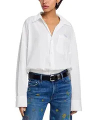マザー レディース トップス シャツ MOTHER The Scrunchie Frenchie Shirt White ホワイトのサムネイル