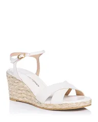 スチュアート ワイツマン レディース シューズ サンダル Stuart Weitzman Womens Dayna Espadrille Wedge Sandals CreamNatural クリームのサムネイル