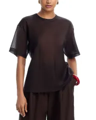 ヘルムート ラング レディース トップス Tシャツ シアー Helmut Lang Sheer Airy Tee Bistreのサムネイル