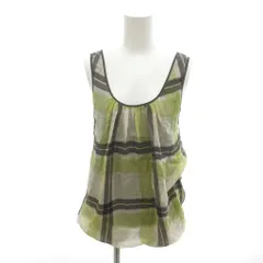 ドリスヴァンノッテン DRIES VAN NOTEN 美品 ブラウス シャツ S シルク混 ノースリーブ チェック柄 ラウンドカラー マルチカラー  /HW ■GY58のサムネイル