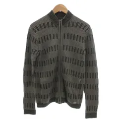 アルマーニエクスチェンジ A/X ARMANI EXCHANGE ニットジャケット カーディガン S グレー 黒 ブラック 総柄 スタンドカラー 長袖 /YF ■GY74のサムネイル