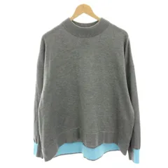 ナゴンスタンス nagonstans a-line pullover ニット セーター 長袖 ウール混 M グレー 470HA470-1260 /HNのサムネイル