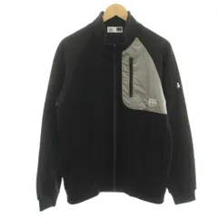 マンシングウェア MUNSINGWEAR ジャケット ブルゾン ゴルフウェア ジップアップ ニット切替 ウール混 L 黒 ブラック MEMSJL55 /HNのサムネイル