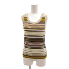 ミッソーニ MISSONI 美品 タンクトップ ニット 40 マルチカラー ストライプ柄 ノースリーブ ラウンドネック /SJ ■GY06のサムネイル