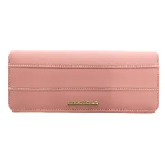 クロコダイル CROCODILE タグ付き 長財布 女性用 ピンクベージュ ステッチデザイン ロゴ入り 無地 /TQ ■GY99のサムネイル