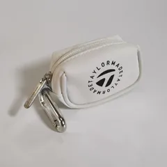 TaylorMade テーラーメイド ボールポーチ ボールケース カラビナ付き ホワイト ゴルフ 小物入れ 2球収納 送料無料のサムネイル
