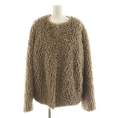 スローブ イエナ SLOBE IENA  22AW ECOPEL ノーカラーエコファーブルゾン ジャケット ベージュ 22011912403040 /AN67のサムネイル