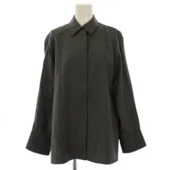 シクラス CYCLAS ピンタックウールフラノシャツ ブラウス 長袖 34 グレー 1-01-02-2082 /BMのサムネイル