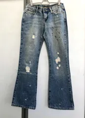 【D2-11】◇Abercrombie&Fitch    ダメージペイントデニム　サイズ０のサムネイル