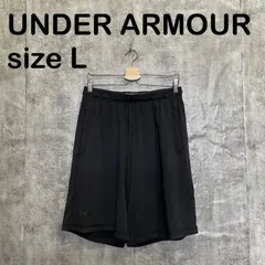 【T-1903】UNDER ARMOUR アンダーアーマー L ハーフパンツ ショートパンツ ブラック 黒 トレーニング ランニング スポーツ ロゴのサムネイル
