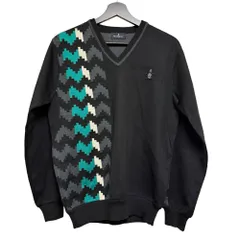 マンシングウェア MUNSINGWEAR Vネック ニット セーター ウール混 M 黒 ブラック SG4308 ■GY99のサムネイル