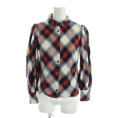 トゥービーバイアニエスベー To b. by agnes b. シャツ ブラウス 36 赤 レッド 紺 ネイビー チェック柄 長袖 レギュラーカラー /APのサムネイル