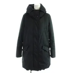 ウールリッチウーレンミルズ WOOLRICH WOOLEN MILLS ダウンコート XS 黒 ブラック 無地 フード付き 長袖 /AP ■GY70のサムネイル