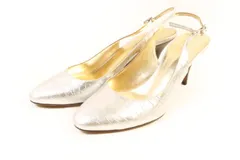ジュゼッペザノッティデザイン GIUSEPPE ZANOTTI DESIGN パンプス ピンヒール バックストラップ 型押し 37.5 シルバー /km0517 ■PNのサムネイル