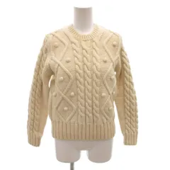 カルヴェン CARVEN ケーブルニット セーター クルーネック 長袖 M 白 ホワイト /FF ■GY62のサムネイル