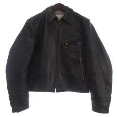 エアロレザー AEROLEATHER ヴィンテージ ハイウェイマン ホースハイドレザージャケット ライダース 長袖 TALON 36 茶 ブラウンのサムネイル