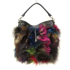 ダブルスタンダードクロージング ダブスタ DOUBLE STANDARD CLOTHING フォックスファー ショルダーバッグ マルチカラー 毛皮 かばん ハンドバッグ 手持ち鞄のサムネイル