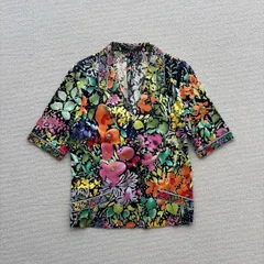 LEONARD レオナール マルチ フラワー 総柄 半袖 春 ジャケット サイズ L 80721 0040のサムネイル