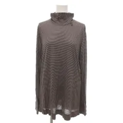 バルマン BALMAIN 美品 ニット ハイネック カットソー 13 黒 ブラック ブラウン ボーダー /YJ ■ECTのサムネイル