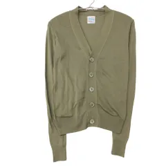Letroyes ルトロワ カーディガン コットン 長袖 ニット Vネック リブ袖 裾リブ 無地 カーキ XS【XS】 メンズ 【中古】のサムネイル