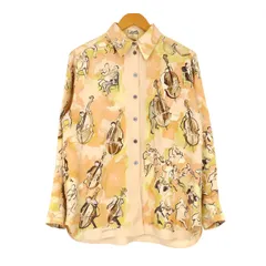 エルメス CONCERTO コンチェルト シルク シャツ レディース ベージュ HERMES【中古】 【アパレル・小物】のサムネイル
