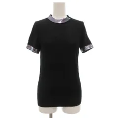 ケイトスペード KATE SPADE 半袖ニット カットソー S スパンコール ウール 薄手 黒 ブラック /GVのサムネイル