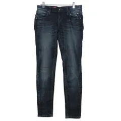 DOUBLE STANDARD CLOTHING ダブルスタンダードクロージング デニムパンツ ジーンズ スキニー ストレート タイト ジップアップ ミドルライズ 6ポケット ウォッシュ ブルー 38【M】 レディース 【中古】のサムネイル